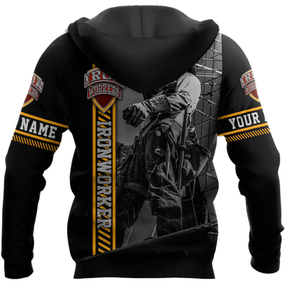Personalized Ironworker 3D All Over Printed Unisex Hoodie