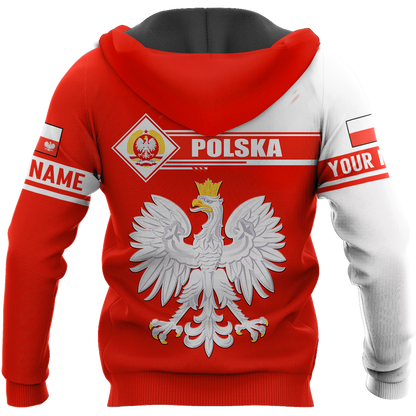 Personalized Polska 3D All Over Printed Unisex Hoodie