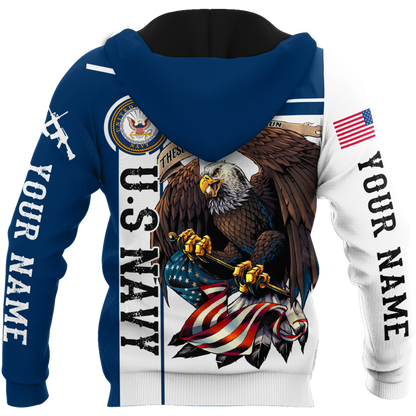 Custom name US Navy Veteran 3d printed shirts Proud Military