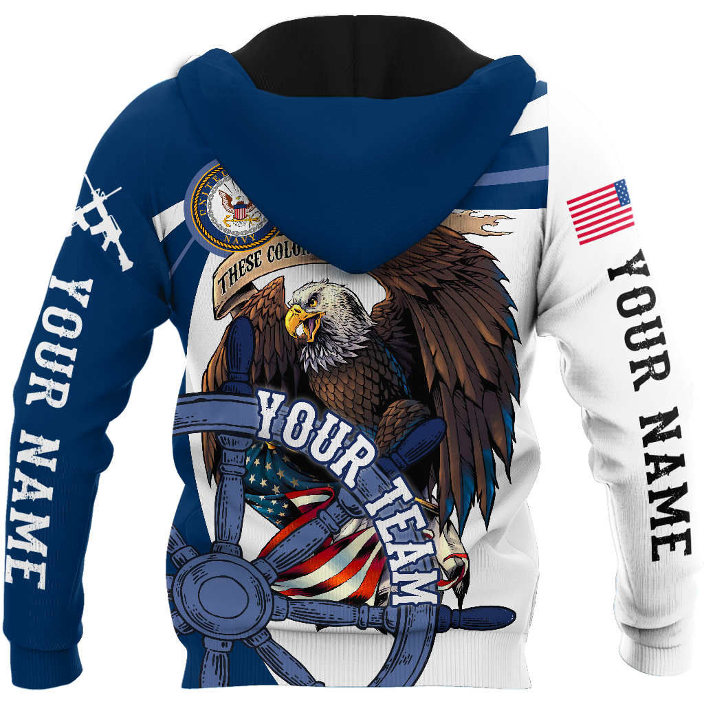Custom name US Navy Veteran Team Boat 3d printed shirts Proud Military