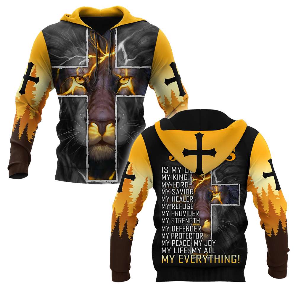 Faith in God and Lion - Christian - 3D All Over Printed Style for Men and Women
