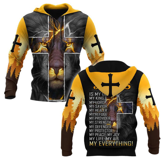 Faith in God and Lion - Christian - 3D All Over Printed Style for Men and Women