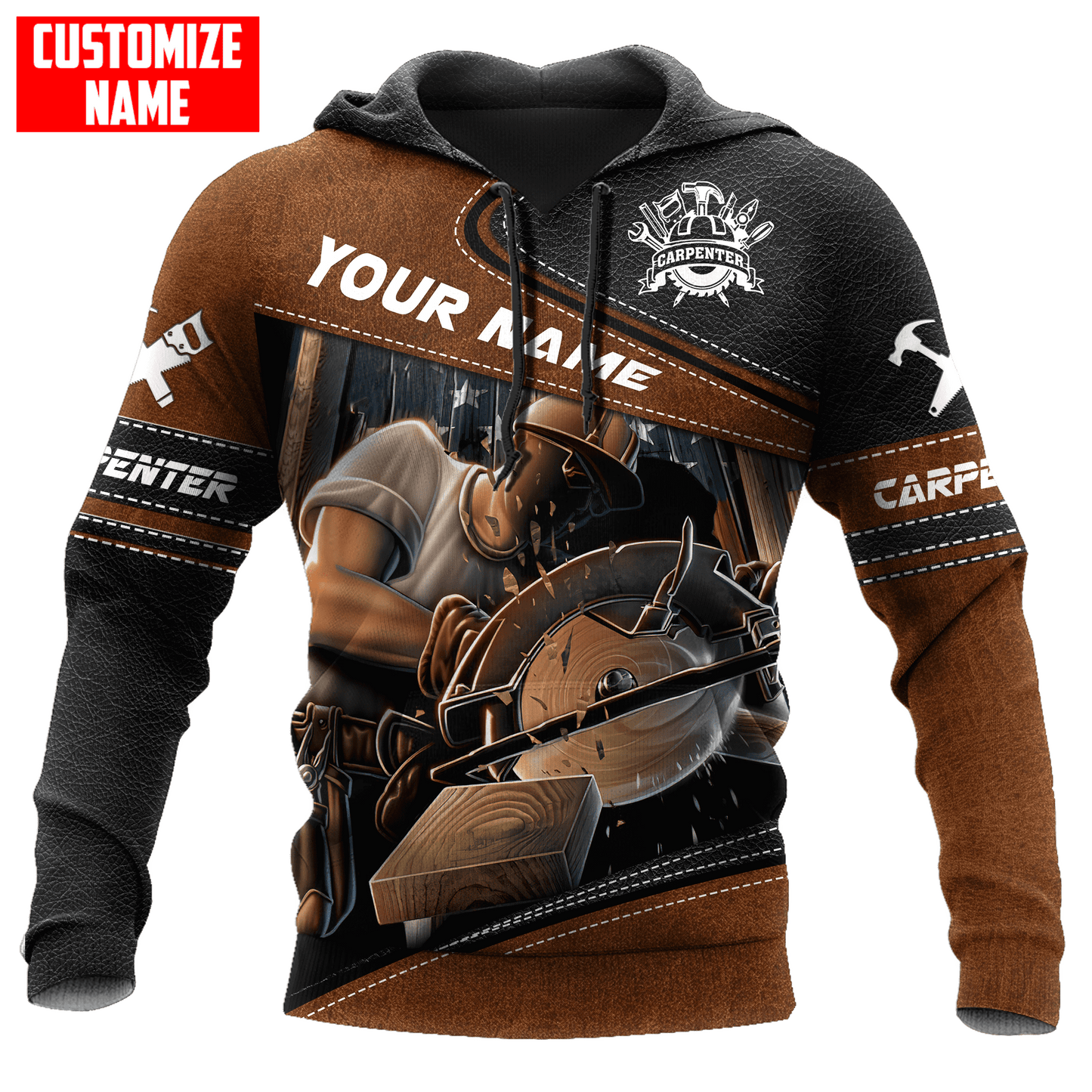 Tmarc Tee Personalized Name Carpenter 3D All Over Printed Unisex Shirts Ver 6