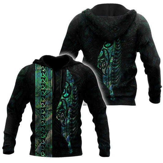 Maori Silver Fern Paua Shell 3D All Over Printed Unisex Shirts
