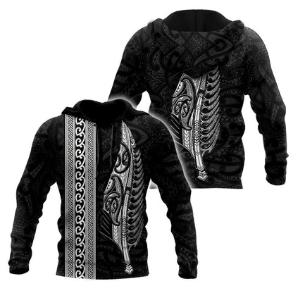 Maori Silver Fern White 3D Printed Unisex Shirts