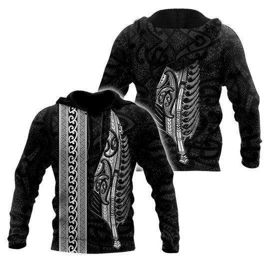 Maori Silver Fern White 3D Printed Unisex Shirts