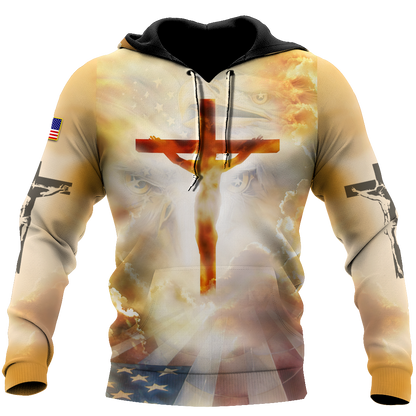 Jesus Christ on the Cross 3D All Over Printed Shirts