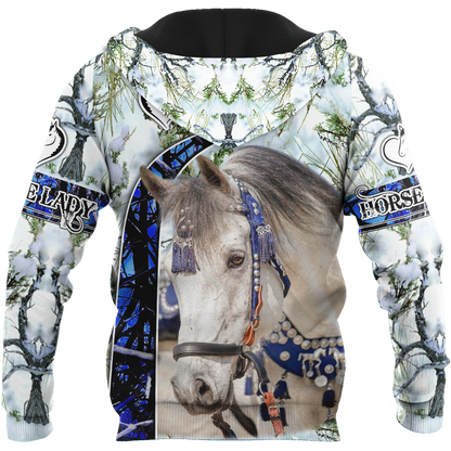 Beautiful White Horse 3D All Over Printed Shirts For Men And Women MH25122001CL
