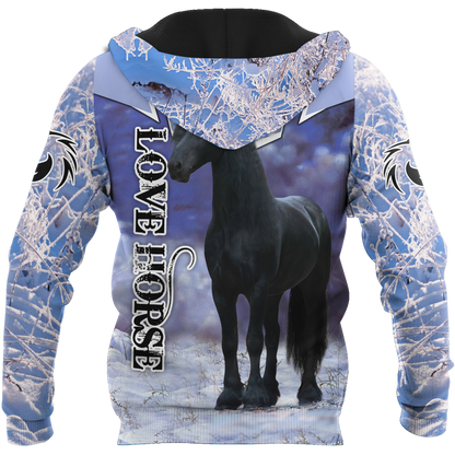 Beautiful Friesian Horse 3D All Over Printed Unisex Shirts MH23122005CL