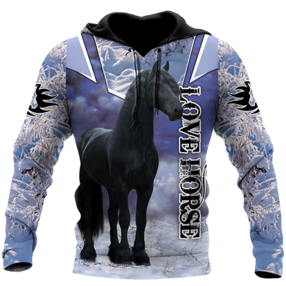 Beautiful Friesian Horse 3D All Over Printed Unisex Shirts MH23122005CL