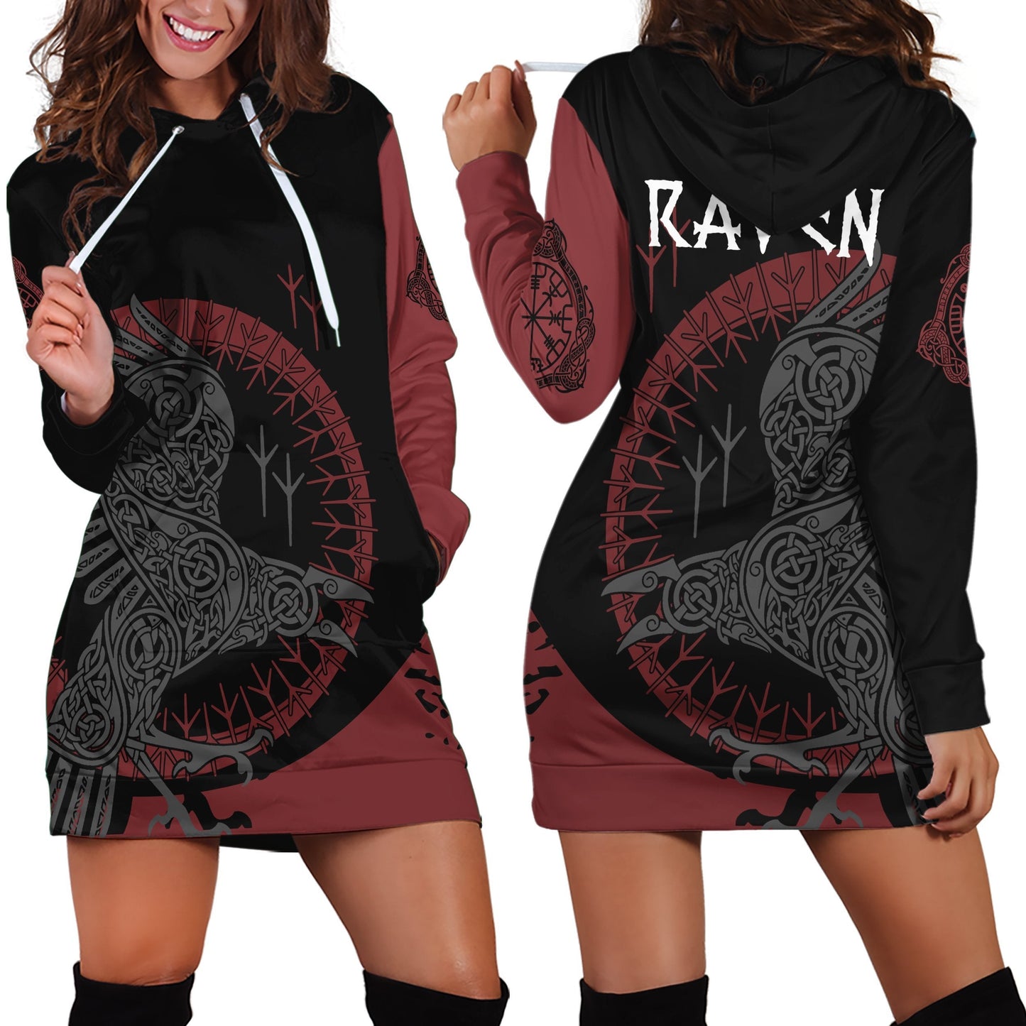 Viking Raven Pullover - Amaze Style™-ALL OVER PRINT HOODIES