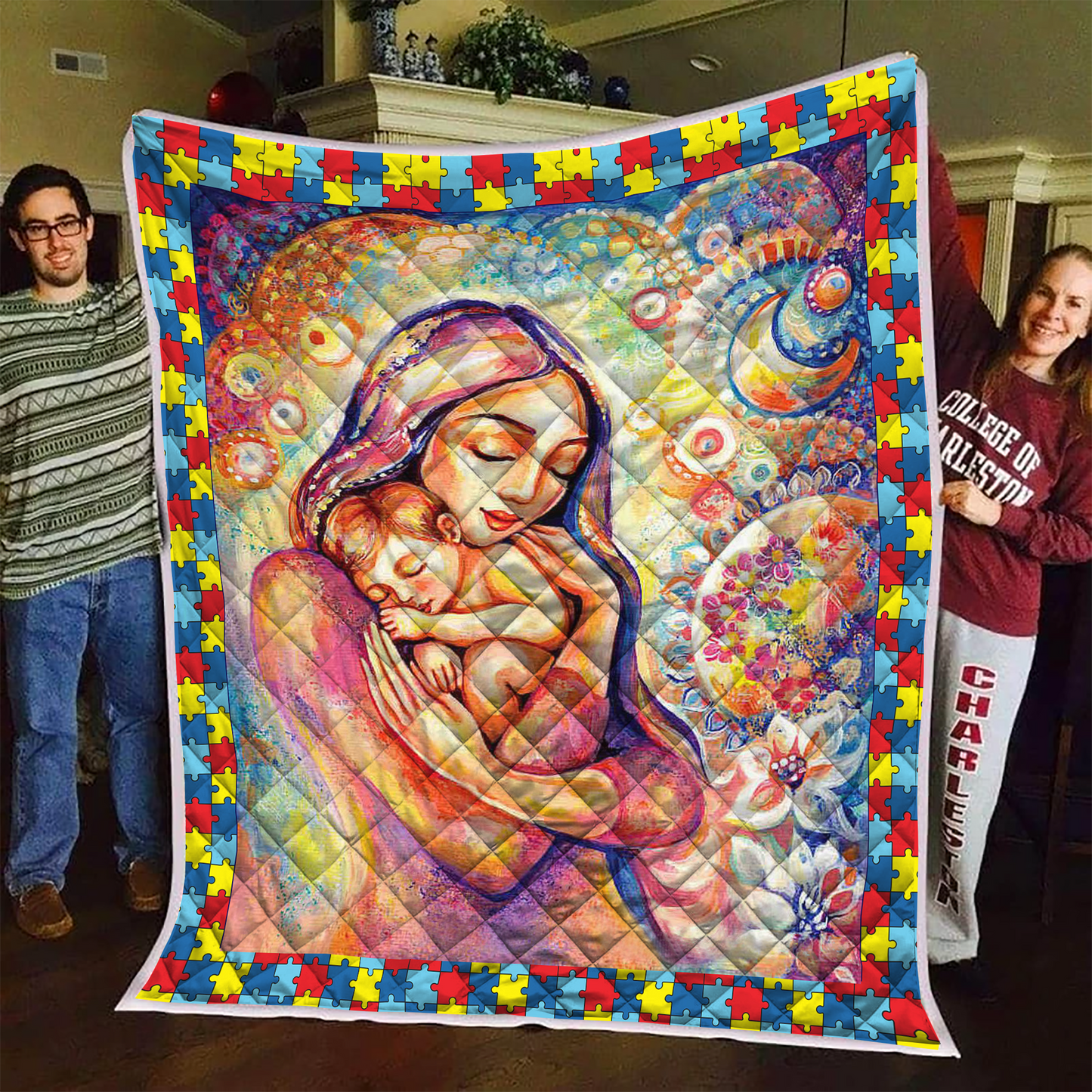 Mother Love Autism Quilt by SUN AM1241 - Amaze Style™-Quilt