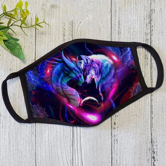 Dragon Mask Dragon And Wolf Polyblend Face Mask HG