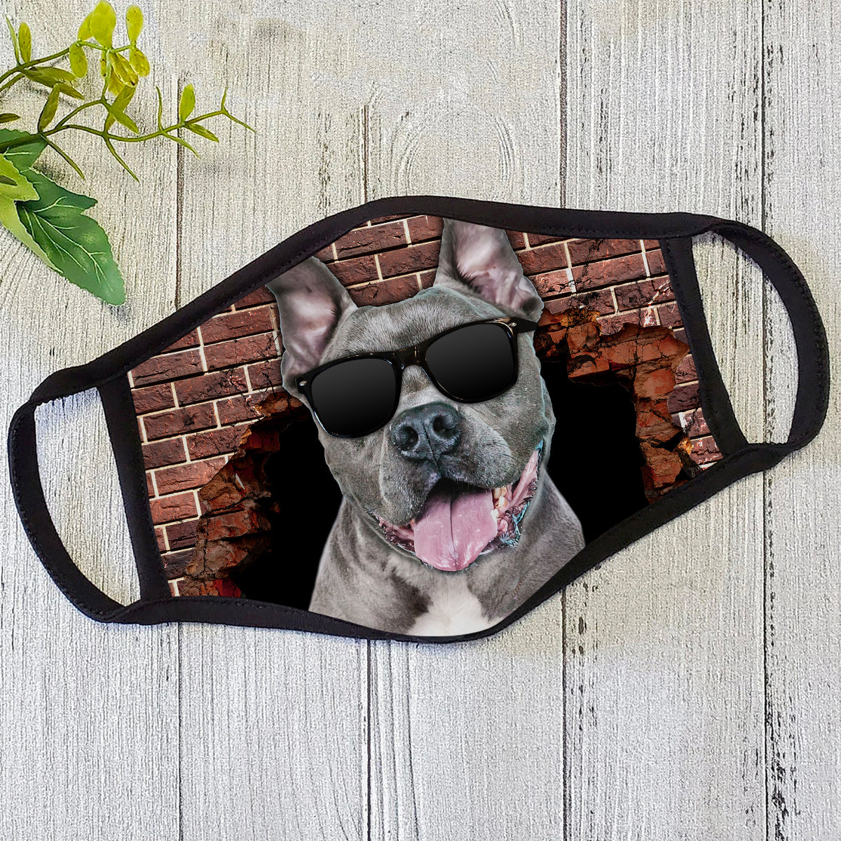 Dog Mask Pitbull Mask Polyblend Face Mask HG