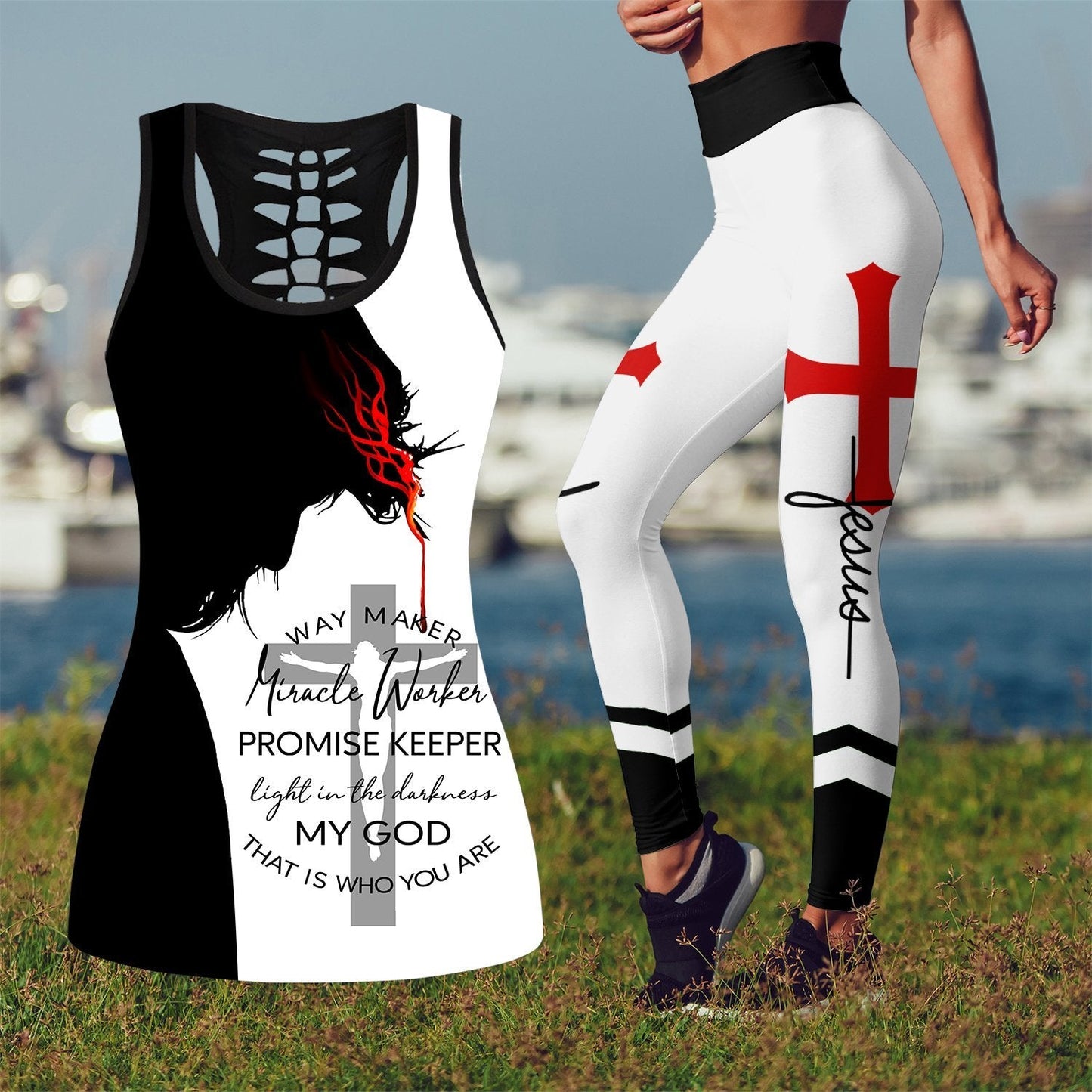 Easter Jesus Combo Tank + Legging AMC170403 - Amaze Style™-Apparel