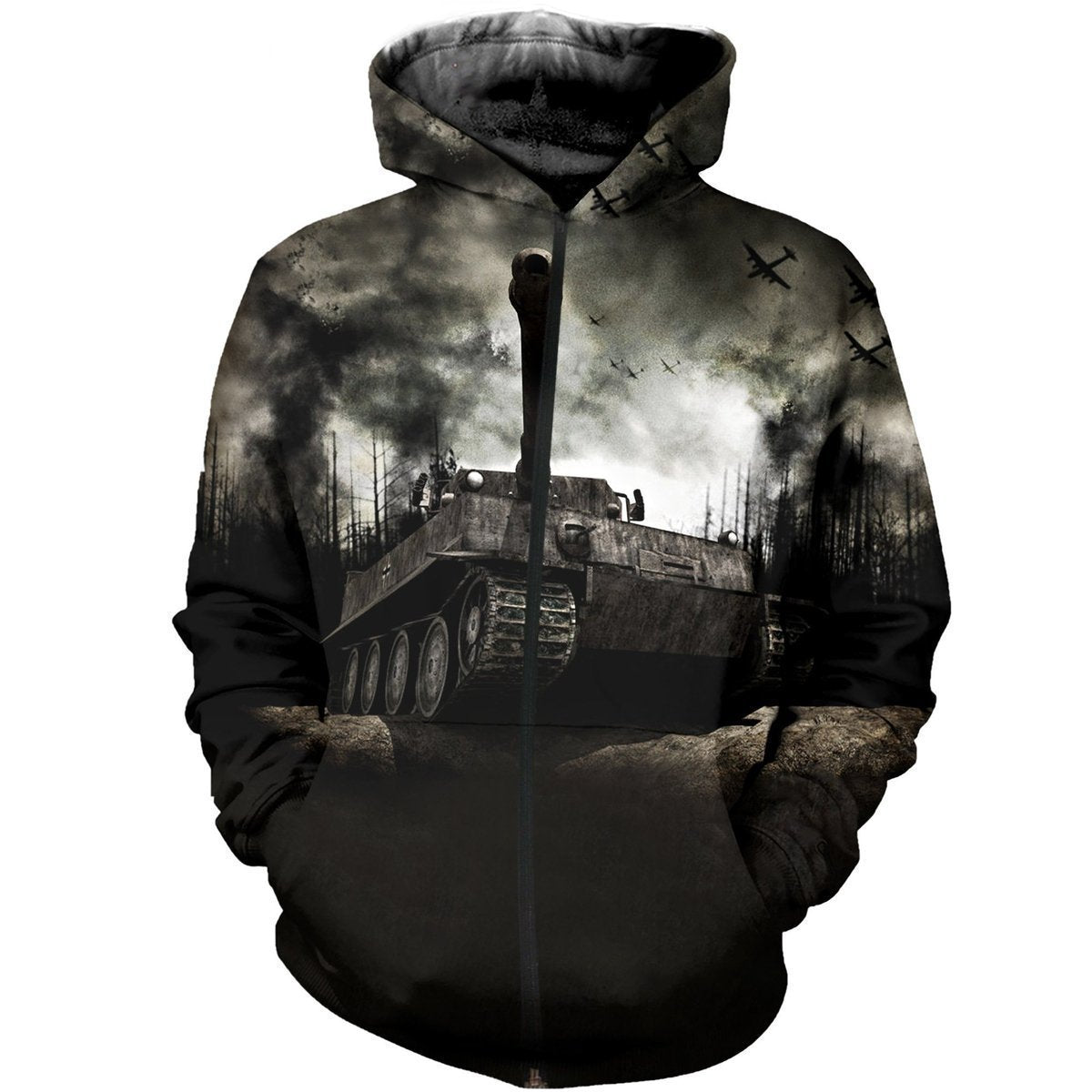 3D All Over Printed Tiger tank T-shirt Hoodie - Amaze Style™-Apparel