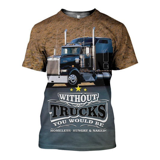3D All Over Printed Black Truck Shirts And Shorts - Amaze Style™-Apparel