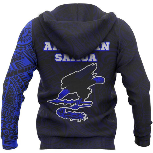 American Samoa In My Heart Polynesian Hoodie Blue PL - Amaze Style™-Apparel
