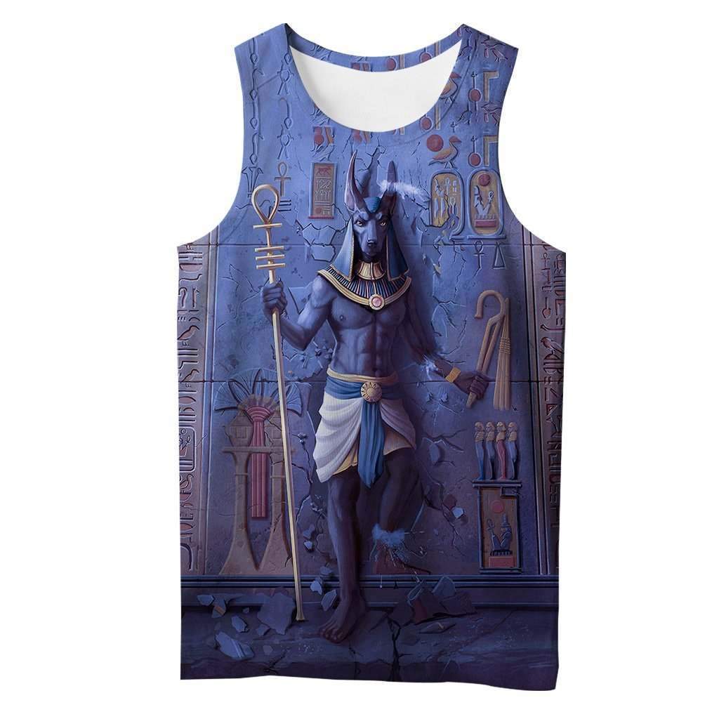 Anubis Face Blue 3D All Over Printed Clothes HC3102 - Amaze Style™-Apparel