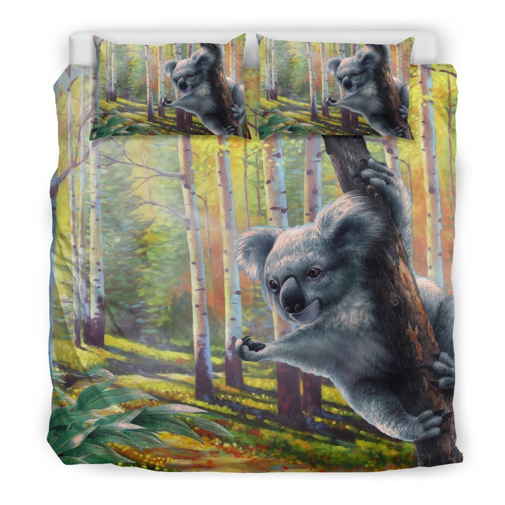 Koala Duvet Covers - Koala And Deep Forest Bedding Sets NN6 - Amaze Style™-BEDDING SETS
