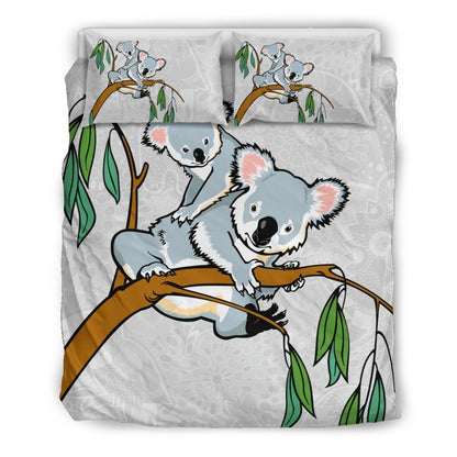 Koala duvet cover - Koala in tree bedding set NN6 - Amaze Style™-BEDDING SETS
