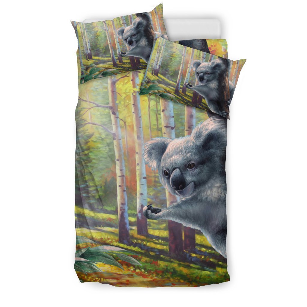 Koala Duvet Covers - Koala And Deep Forest Bedding Sets NN6 - Amaze Style™-BEDDING SETS