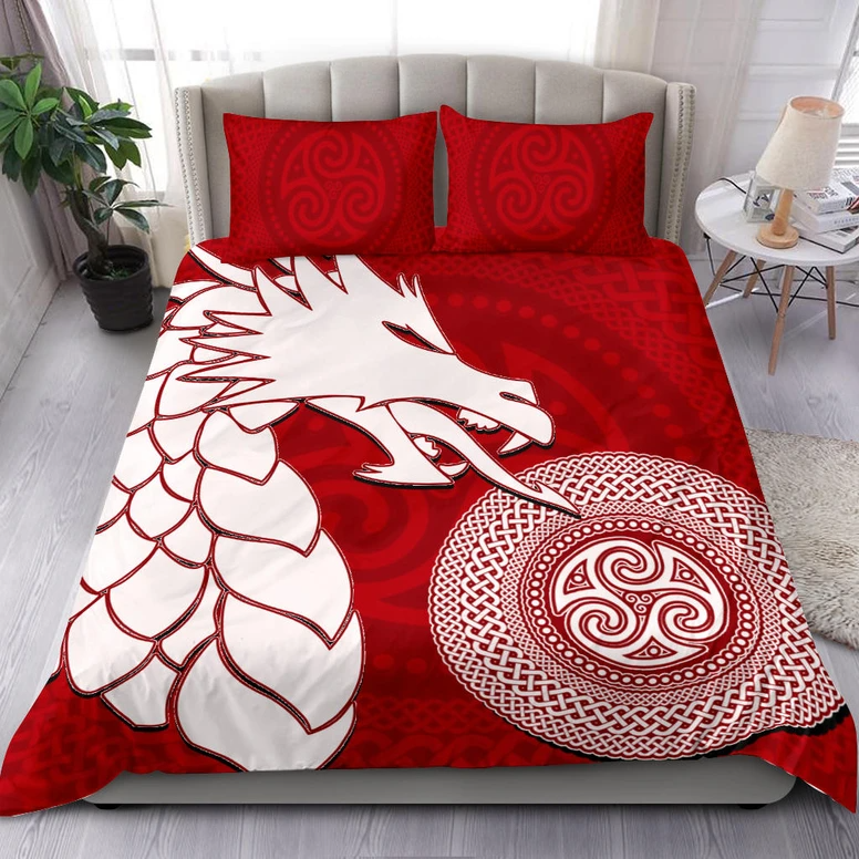 Premium 3D Printed Celtic Dragon Bedding Set MEI