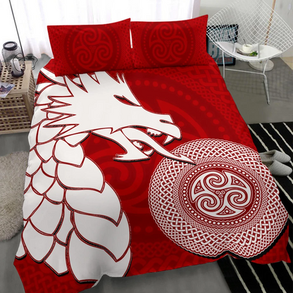 Premium 3D Printed Celtic Dragon Bedding Set MEI