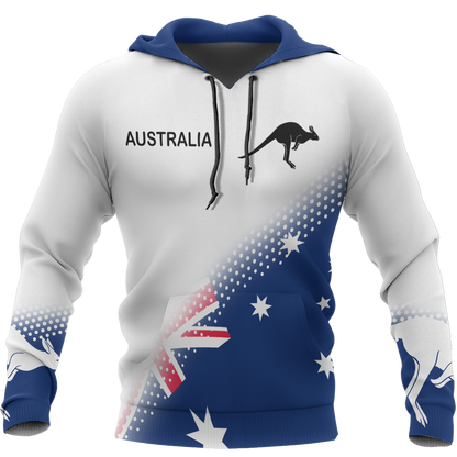 Australia Flag Zip Hoodie Dots Version PL - Amaze Style™-Apparel