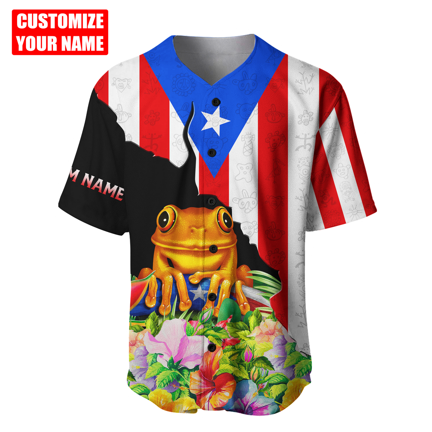 Customize Name Puerto Rico 3D All Over Printed Unisex Shirts