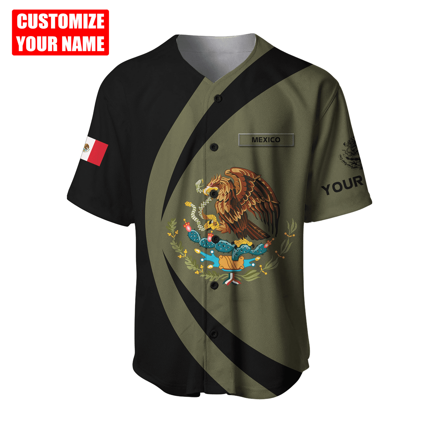 Personalized Name Mexico 3D All Over Printed Unisex Shirts Pi12072107