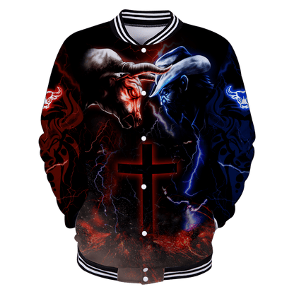 Tmarc Tee Bull Riding Red Blue Fight Cross 3D All Over Printed Unisex Shirts