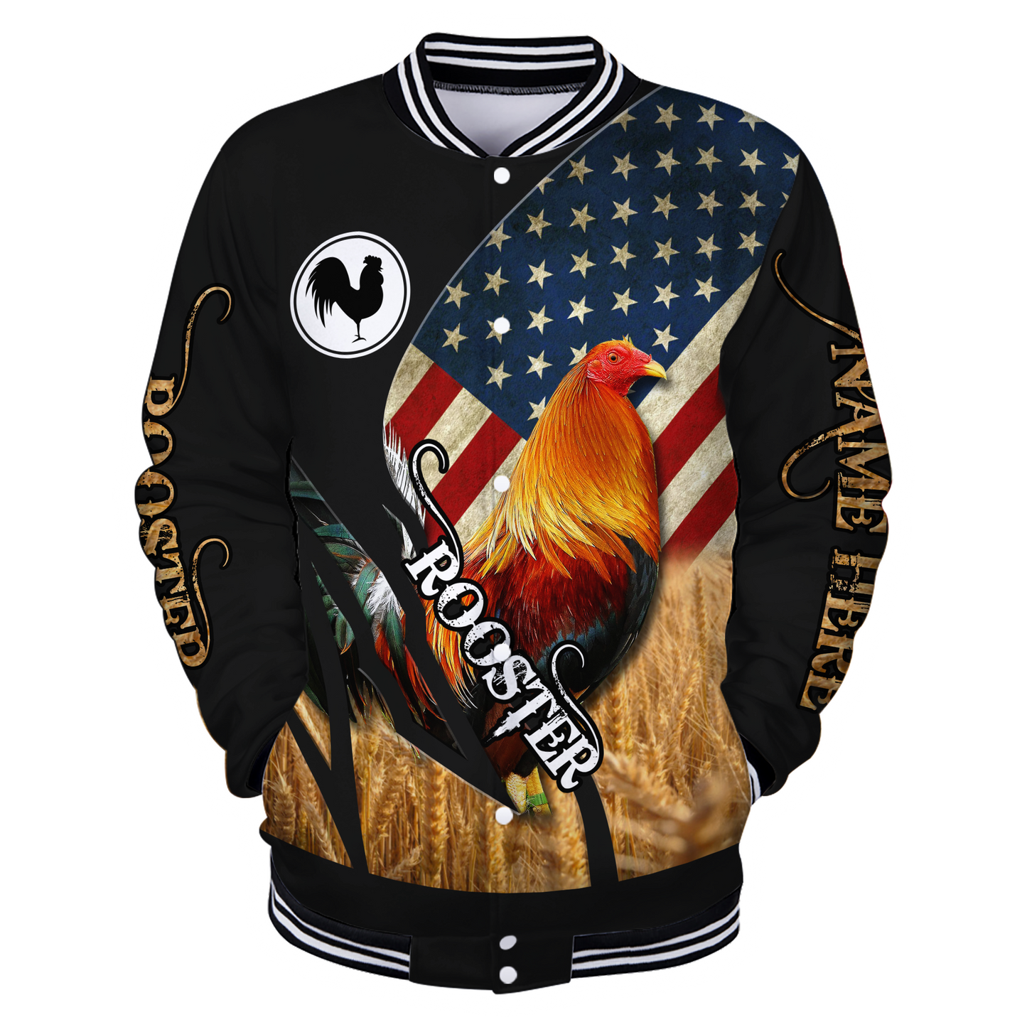 Personalized American Rooster 3D Printed Unisex Shirt