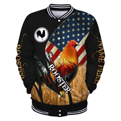 Personalized American Rooster 3D Printed Unisex Shirt