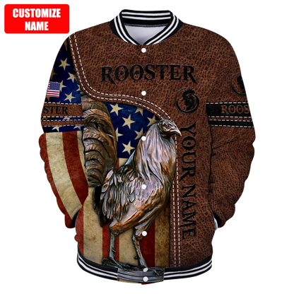 Personalized American Rooster 3D Printed Unisex Shirt