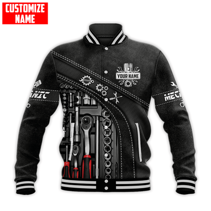 Personalized Name Mechanic 3D All Over Printed Unisex Shirts Leather