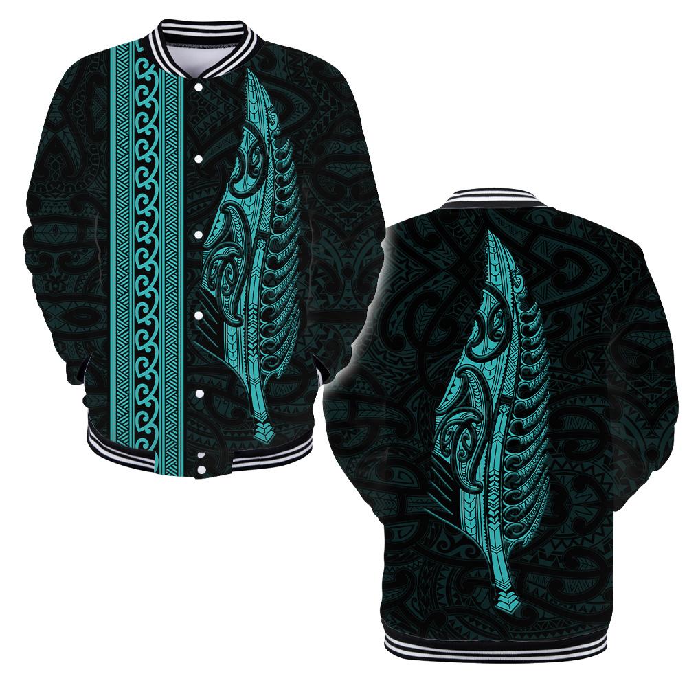 Maori Silver Fern Turquoise 3D Printed Unisex Shirts