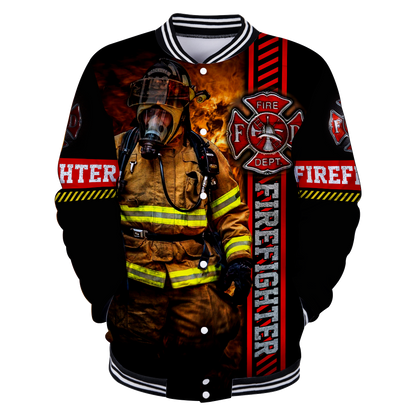 Brave Firefighter Baseball jacket 3D All Over Printed Shirts TNA10132003