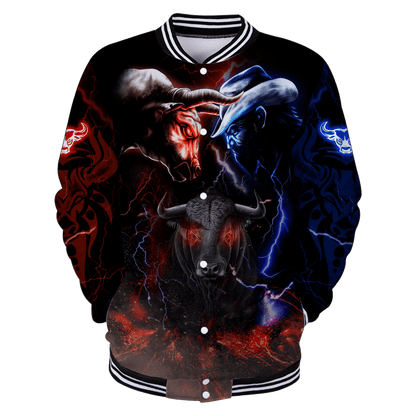 Tmarc Tee Bull Riding Red Blue Fight 3D All Over Printed Unisex Shirts