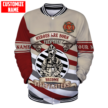 Customize Name Firefighter 3D All Over Printed Unisex Shirts