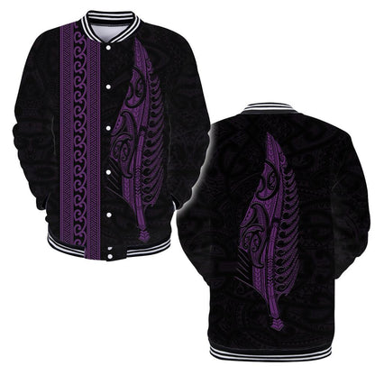 Maori Silver Fern Purple 3D All Over Printed Unisex Shirts