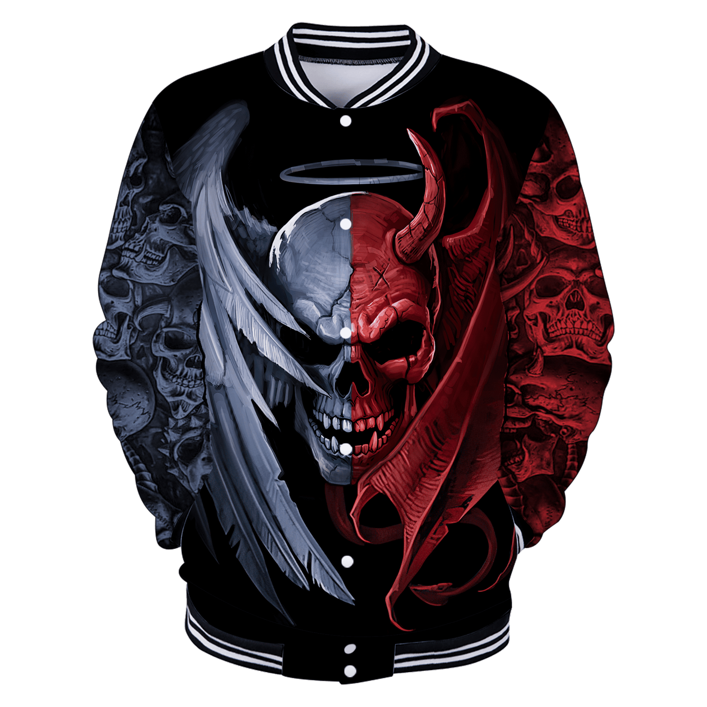 Tmarc Tee Gentle And Evil Skull 3D All Over Printed Unisex Shirts