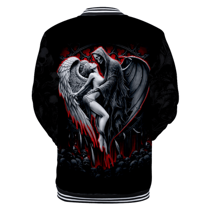 Skull and Beauty 3D All Over Printed Baseball shirt
