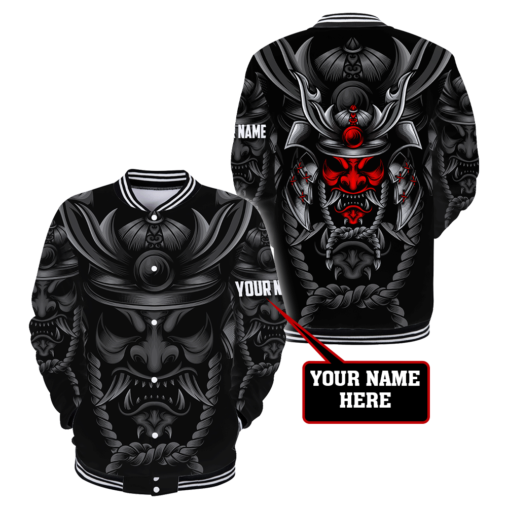 Custom Name Samurai Red Mask 3D All Over Printed Unisex Shirts
