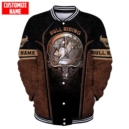Tmarc Tee Personalized Name Bull Riding Metal Logo 3D All Over Printed Unisex Shirts