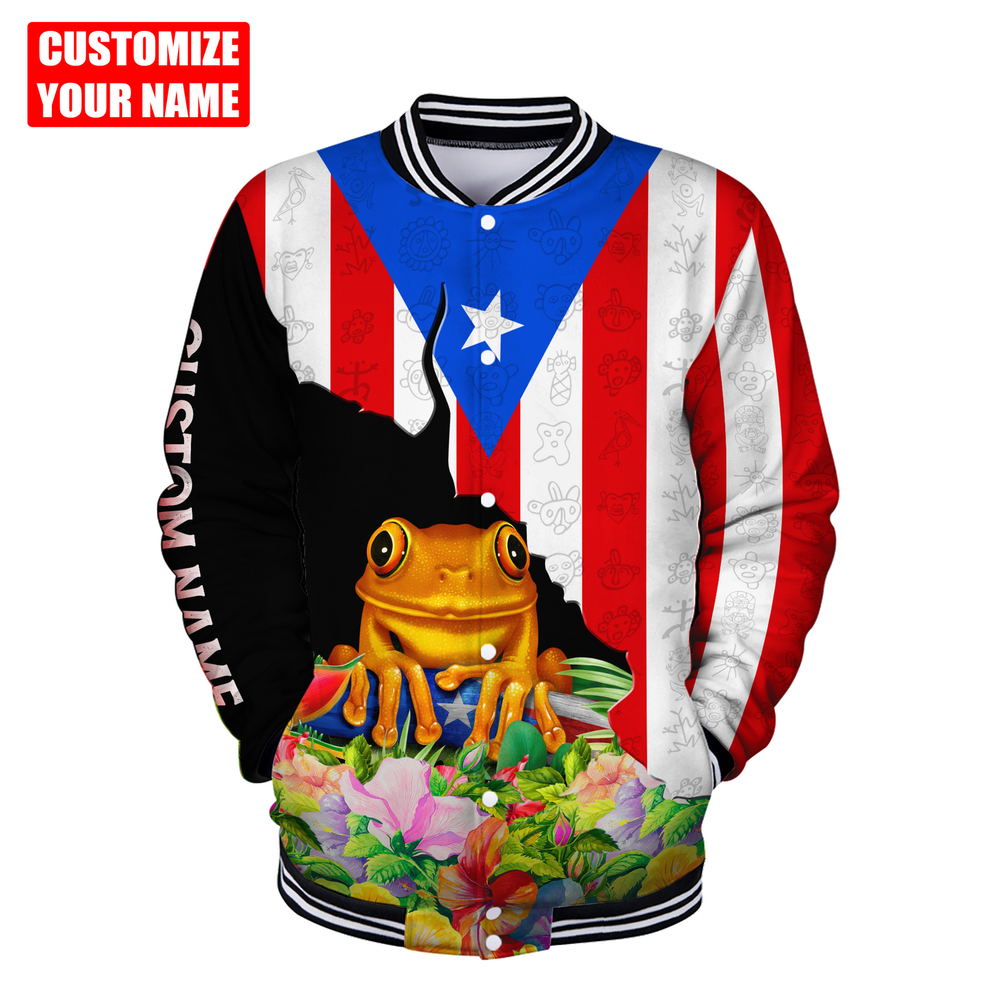 Customize Name Puerto Rico 3D All Over Printed Unisex Shirts