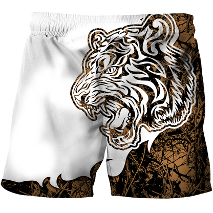 The Tiger Brown Camo Tattoo 3D All Over Printed Shirts For Men and Women JJW17082003S