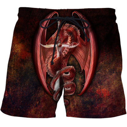 Red Dragon 3D All Over Printed Shirts For Men and Women JJW20082001