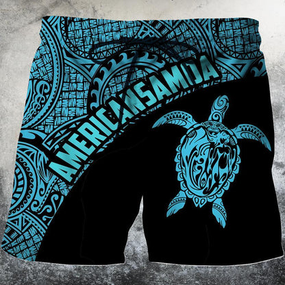 American Samoa Polynesian Hoodie - Blue PL - Amaze Style™-Apparel