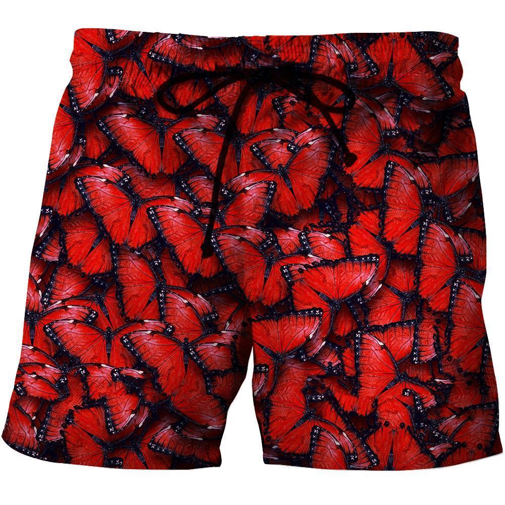 3D All Over Print Red Butterflies Hoodie - Amaze Style™-Apparel